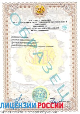 Образец сертификата соответствия (приложение) Нефтеюганск Сертификат ISO 14001